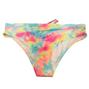 Xhilaration Women's Size 24W/26W High Leg High Waist Swim Bottom Tie Dye New